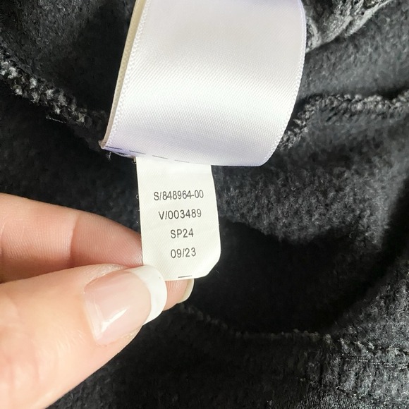 Athleta Retroplush Bomber Jacket Women XS Charcoal Gray Athleisure Full Zip Coat - Picture 12 of 13